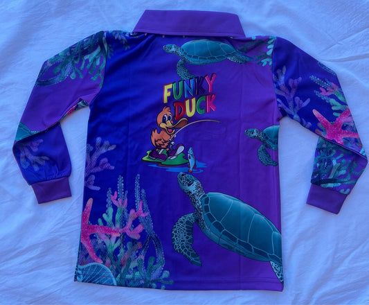 Turtle Kids Fishing Shirt